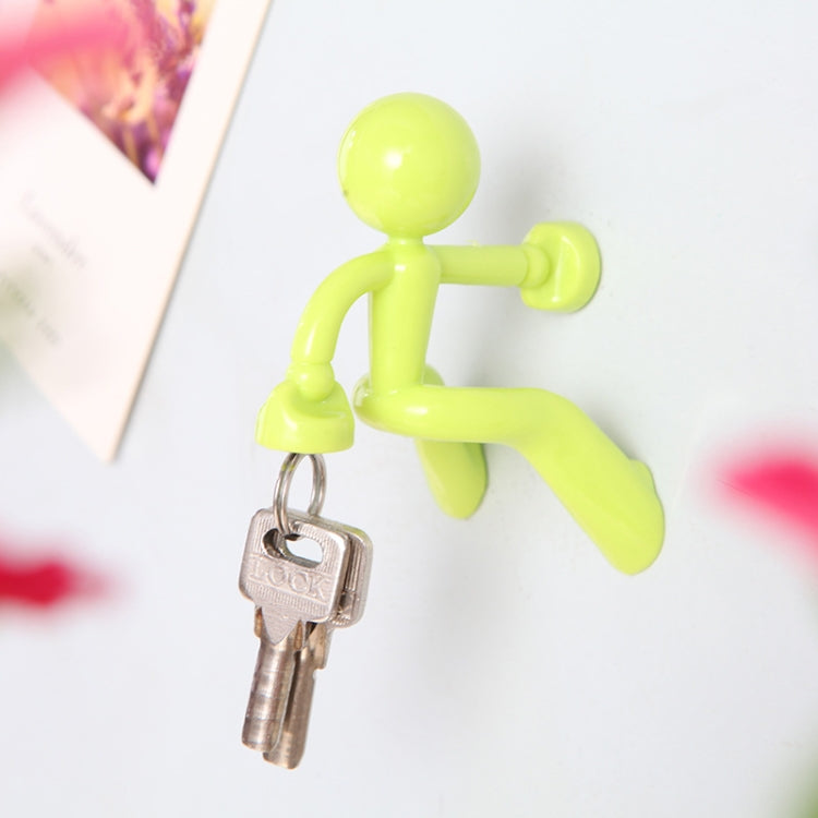 2 PCS Cute Humanoid Strong Magnet Key Hanger Multifunctional Magnetic Refrigerator Magnet, Random Color Delivery