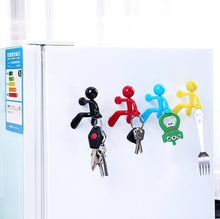 Load image into Gallery viewer, 2 PCS Cute Humanoid Strong Magnet Key Hanger Multifunctional Magnetic Refrigerator Magnet, Random Color Delivery