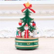 Load image into Gallery viewer, Christmas Decorations Christmas Tree Wooden Rotating Music Box