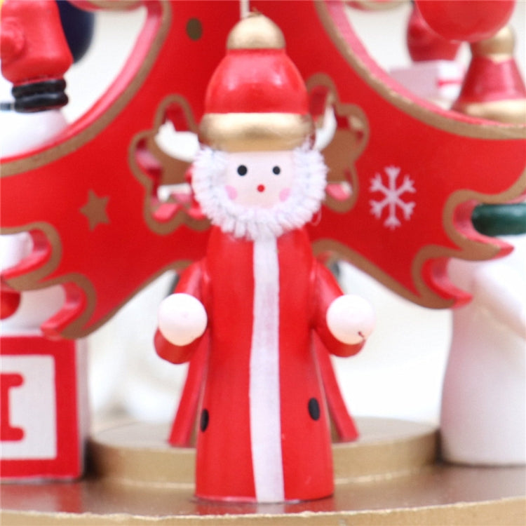 Christmas Decorations Christmas Tree Wooden Rotating Music Box