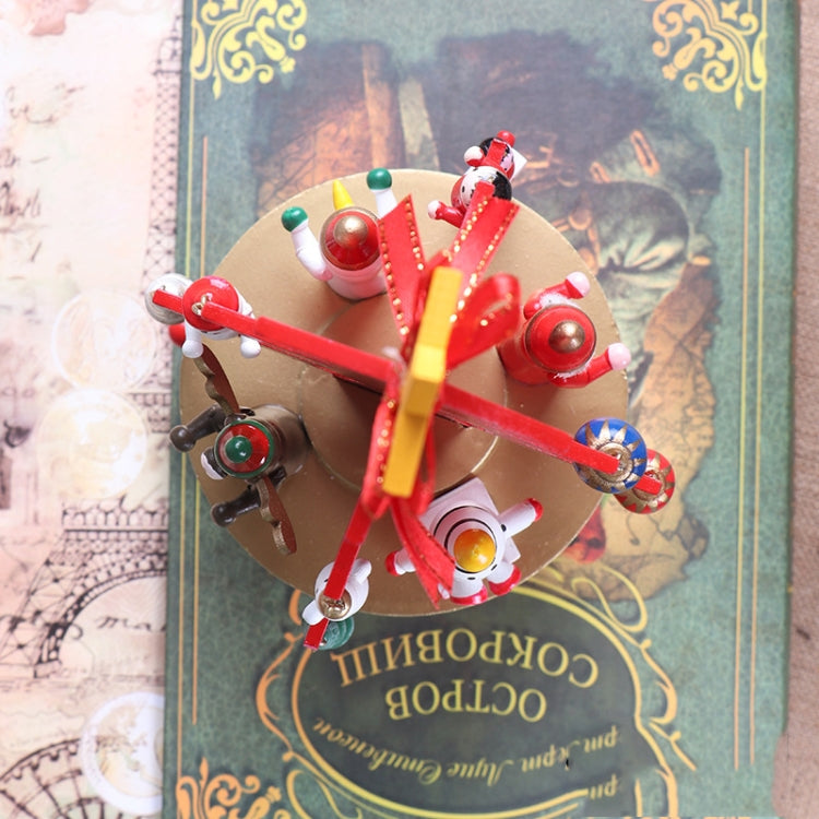 Christmas Decorations Christmas Tree Wooden Rotating Music Box