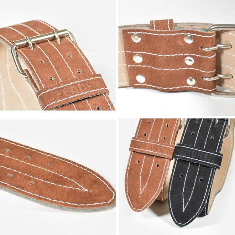 EADEN Cowhide Fitness Waist Protective Belt Squat Weightlifting Waist Support