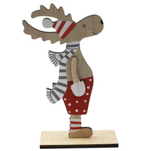 Load image into Gallery viewer, Christmas Decoration Wooden Painted Christmas Elk Ornaments