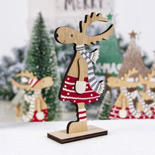 Load image into Gallery viewer, Christmas Decoration Wooden Painted Christmas Elk Ornaments