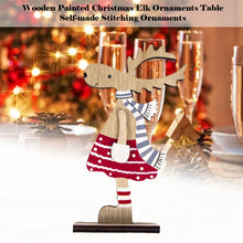 Load image into Gallery viewer, Christmas Decoration Wooden Painted Christmas Elk Ornaments