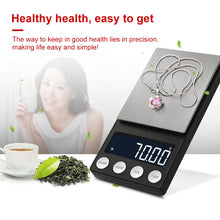 Load image into Gallery viewer, High-Precision Electronic Scale Mini Portable Jewellery Medicine Scale, 500g/0.1g, 100g/0.01g, 200g/0.01g, 300g/0.01g, 500g/0.01g, 1000g/0.1g