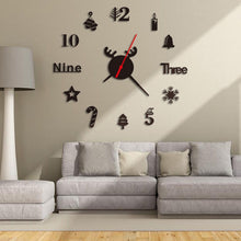Load image into Gallery viewer, Acrylic 3D Wall Clock DIY Living Room Bedroom Wall Background Decoration