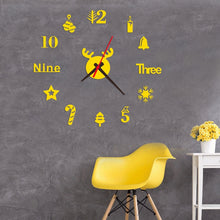 Load image into Gallery viewer, Acrylic 3D Wall Clock DIY Living Room Bedroom Wall Background Decoration