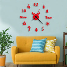 Load image into Gallery viewer, Acrylic 3D Wall Clock DIY Living Room Bedroom Wall Background Decoration