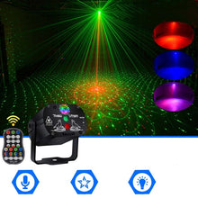 Load image into Gallery viewer, MN-R60 USB Rechargeable Mini Voice-activated Laser Light Christmas Home Entertainment Flash LED Laser Atmosphere Light Stage Light