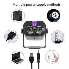 Load image into Gallery viewer, MN-R60 USB Rechargeable Mini Voice-activated Laser Light Christmas Home Entertainment Flash LED Laser Atmosphere Light Stage Light