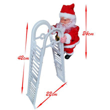 Load image into Gallery viewer, Electric Santa Claus Toy Christmas Children Gift Decoration, Double Ladder C, Ladder A House, Climbing Beads, Red Ladder
