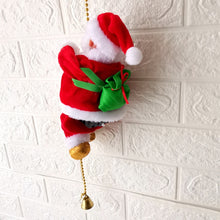 Load image into Gallery viewer, Electric Santa Claus Toy Christmas Children Gift Decoration, Double Ladder C, Ladder A House, Climbing Beads, Red Ladder