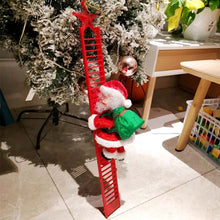 Load image into Gallery viewer, Electric Santa Claus Toy Christmas Children Gift Decoration, Double Ladder C, Ladder A House, Climbing Beads, Red Ladder