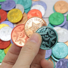 Load image into Gallery viewer, 100 PCS / Bag Pirate Gold Coin Seven Color Lucky Coin Christmas Game Props