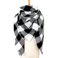 Load image into Gallery viewer, Checkered Pattern Autumn &amp; Winter Ladies Cashmere Scarf