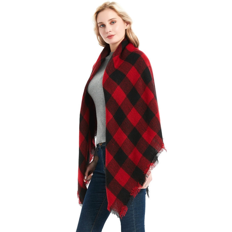Checkered Pattern Autumn & Winter Ladies Cashmere Scarf