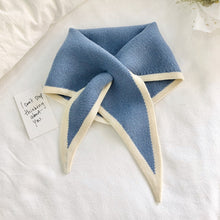 Load image into Gallery viewer, Autumn &amp; Winter Knitted Woolen Scarf Women Two-colors Mini Triangle Scarf Warm Scarf