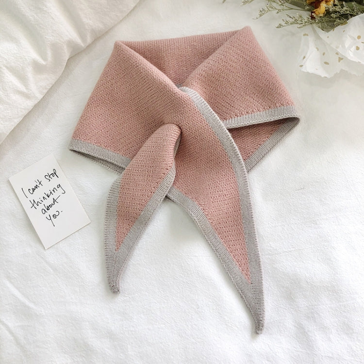 Autumn & Winter Knitted Woolen Scarf Women Two-colors Mini Triangle Scarf Warm Scarf
