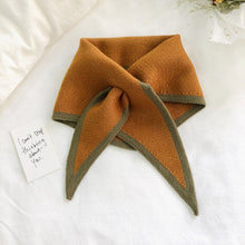 Load image into Gallery viewer, Autumn &amp; Winter Knitted Woolen Scarf Women Two-colors Mini Triangle Scarf Warm Scarf