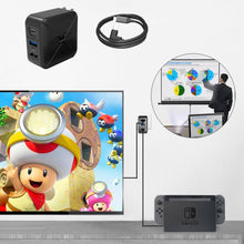 Load image into Gallery viewer, Multi-Function Projection And Charging AC Adapter Base Support Android/PC/Lite For Switch, Black+US Plug, Black+EU Plug, Black+UK Plug
