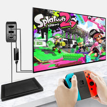 Load image into Gallery viewer, Multi-Function Projection And Charging AC Adapter Base Support Android/PC/Lite For Switch, Black+US Plug, Black+EU Plug, Black+UK Plug