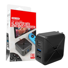 Load image into Gallery viewer, Multi-Function Projection And Charging AC Adapter Base Support Android/PC/Lite For Switch, Black+US Plug, Black+EU Plug, Black+UK Plug