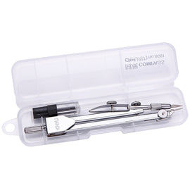 Stainless Steel Student Drawing Compass Math Geometry Tool (Included Box), Math Geometry Tool