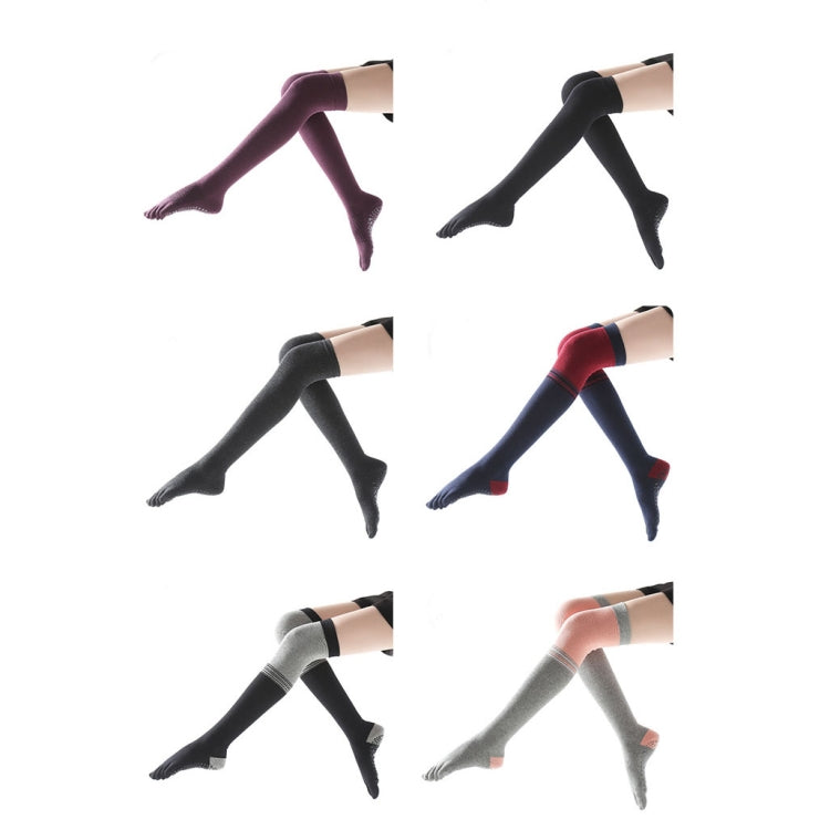 Ladies Over The Knee Yoga Socks Winter Warm Non-Slip Dance Five-Finger Socks