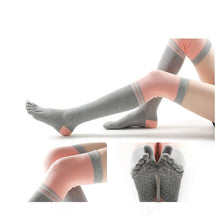 Load image into Gallery viewer, Ladies Over The Knee Yoga Socks Winter Warm Non-Slip Dance Five-Finger Socks