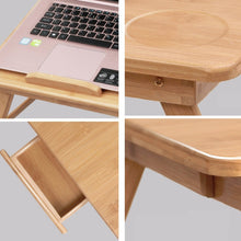 Load image into Gallery viewer, Folding Laptop Desk Bed Card Slot Lifting Type Lazy Computer Desk, Small (50cm) with Drawer, Medium (54cm) with Drawer, Large (72cm) with Drawer