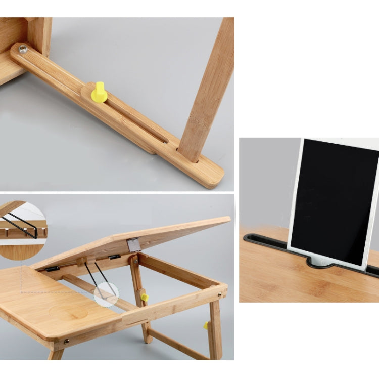Folding Laptop Desk Bed Card Slot Lifting Type Lazy Computer Desk, Small (50cm) with Drawer, Medium (54cm) with Drawer, Large (72cm) with Drawer