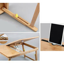 Load image into Gallery viewer, Folding Laptop Desk Bed Card Slot Lifting Type Lazy Computer Desk, Small (50cm) with Drawer, Medium (54cm) with Drawer, Large (72cm) with Drawer