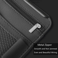 Load image into Gallery viewer, Car Sun Block Glasses Case Document Holder Car Plastic Frame Zipper Type Multi-Function Card Bag Storage Bag, Red, Beige, Pink, Brown, Black