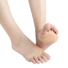 Load image into Gallery viewer, 5 Pairs High Heels Honeycomb Sleeve Breathable Anti-Pain Forefoot Pad, Random Color Delivery