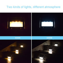 Load image into Gallery viewer, 2PCS Solar Stainless Steel 3 LED Stair Wall Lamp Outdoor Garden Fence Light, 3 LED / 2 PCS