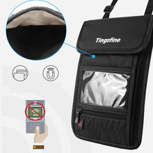Load image into Gallery viewer, Travel Storage Messenger Passport Bag Multifunctional RFID Anti-Theft Hanging Neck Document Bag Card Bag, 21x16cm
