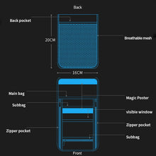 Load image into Gallery viewer, Travel Storage Messenger Passport Bag Multifunctional RFID Anti-Theft Hanging Neck Document Bag Card Bag, 21x16cm