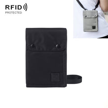 Load image into Gallery viewer, Antimagnetic RFID Hanging Neck Nylon Passport Bag Waterproof Storage Change Mobile Phone Bag, Black, Gray, Orange, Green