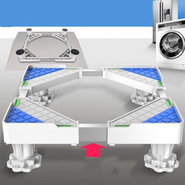 Adjustable Stainless Steel Refrigerator Bracket Washing Machine Base Bracket, Single Tube 4 Legs, Single Tube 4 Wheels, Double Tubes 4 Wheels + 4 Legs, Double Tubes 4 Wheels + 8 Legs, Double Tubes 8 Wheels + 4 Legs, Double Tube 12 Feet