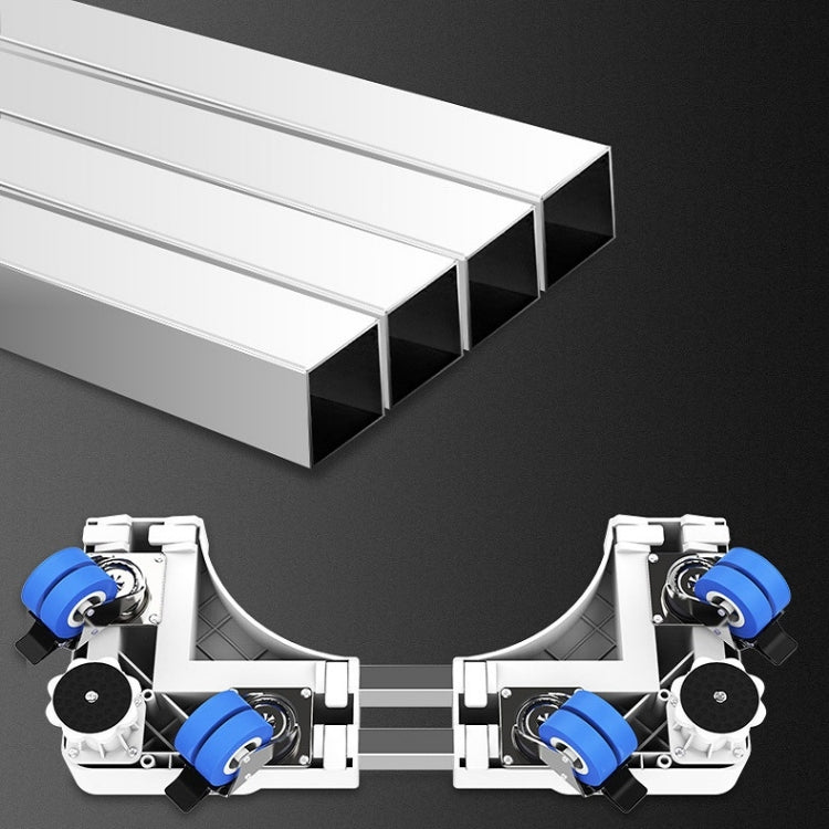 Adjustable Stainless Steel Refrigerator Bracket Washing Machine Base Bracket, Single Tube 4 Legs, Single Tube 4 Wheels, Single Tube 8 Legs, Single Tube 4 Wheels + 4 Legs, Double Tubes 4 Wheels + 4 Legs, Double Tubes 4 Wheels + 8 Legs                   ...