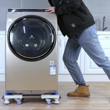 Load image into Gallery viewer, Adjustable Stainless Steel Refrigerator Bracket Washing Machine Base Bracket, Single Tube 4 Legs, Single Tube 4 Wheels, Single Tube 8 Legs, Single Tube 4 Wheels + 4 Legs, Double Tubes 4 Wheels + 4 Legs, Double Tubes 4 Wheels + 8 Legs                   ...