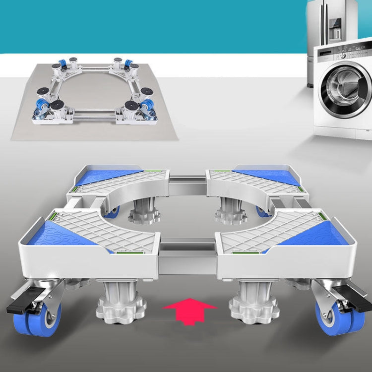 Adjustable Stainless Steel Refrigerator Bracket Washing Machine Base Bracket, Single Tube 4 Legs, Single Tube 4 Wheels, Single Tube 8 Legs, Single Tube 4 Wheels + 4 Legs, Double Tubes 4 Wheels + 4 Legs, Double Tubes 4 Wheels + 8 Legs                   ...