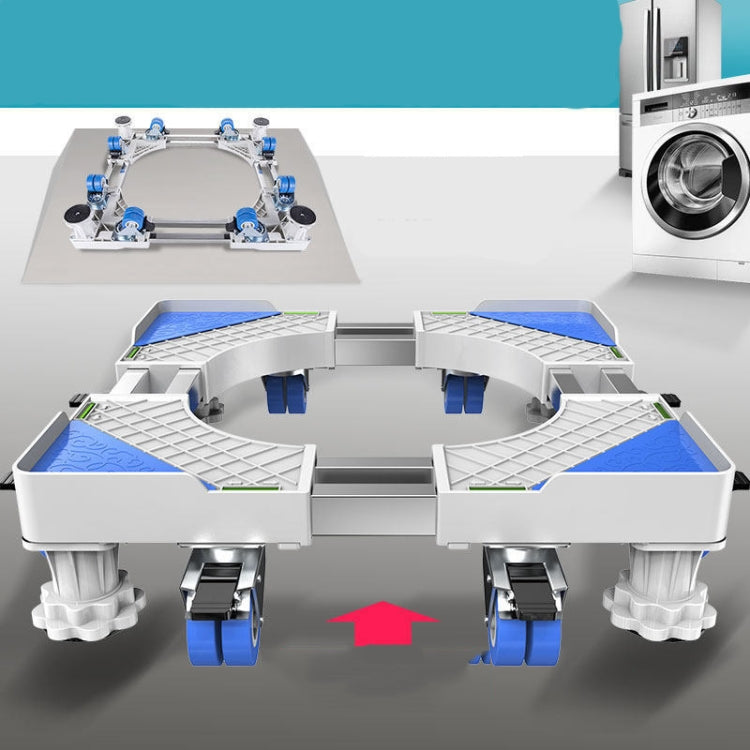 Adjustable Stainless Steel Refrigerator Bracket Washing Machine Base Bracket, Single Tube 4 Legs, Single Tube 4 Wheels, Single Tube 8 Legs, Single Tube 4 Wheels + 4 Legs, Double Tubes 4 Wheels + 4 Legs, Double Tubes 4 Wheels + 8 Legs                   ...