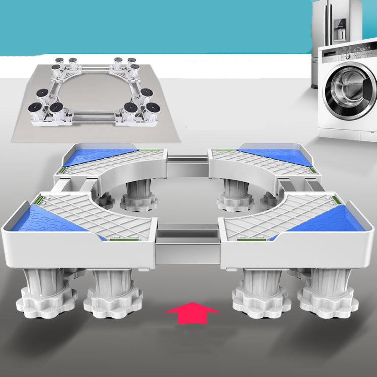 Adjustable Stainless Steel Refrigerator Bracket Washing Machine Base Bracket, Single Tube 4 Legs, Single Tube 4 Wheels, Single Tube 8 Legs, Single Tube 4 Wheels + 4 Legs, Double Tubes 4 Wheels + 4 Legs, Double Tubes 4 Wheels + 8 Legs                   ...