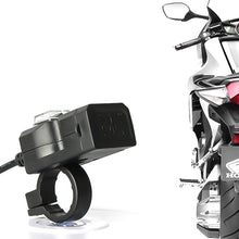 Load image into Gallery viewer, Dual USB Port 12V Waterproof Motorbike Motorcycle Handlebar Charger 5V 1A/2.1A Adapter Power Supply Socket for Phone Mobile, Handlebar Charger