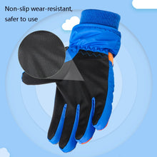 Load image into Gallery viewer, 2020KL Cartoon Dinosaur Pattern Children Anti-Slip And Waterproof Ski Gloves Windproof and Warm Gloves for Cycling Sports