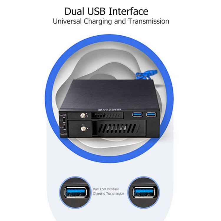 Oimaster MR-6203 Double Bay Optical Drive Hard Drive Box Hard Drive Bracket, MR-6203