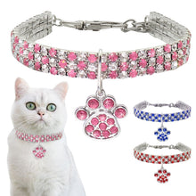 Load image into Gallery viewer, Pet Collar Diamond Elastic Cat And Dog Necklace Jewelry, S, M, L