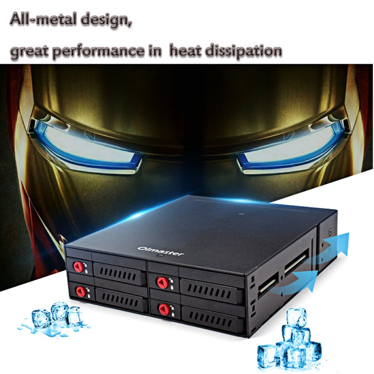 OImaster MR-6401 Four-Bay Chassis Built-In Optical Drive Hard Disk Box, MR-6401